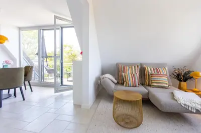 Ein Sitzbereich in der Unterkunft Haus ANNA