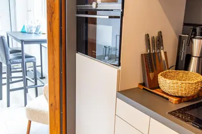Küche/Küchenzeile in der Unterkunft Haus Anna Atelier