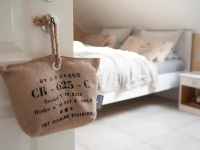 Ein Bett oder Betten in einem Zimmer der Unterkunft Haus Ostseezwilling 1
