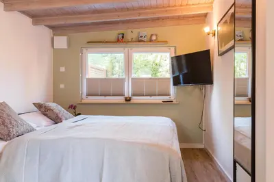 Ein Bett oder Betten in einem Zimmer der Unterkunft Kleine Rotbuche