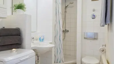 Ein Badezimmer in der Unterkunft Kapitänsgarten Wohnung 25