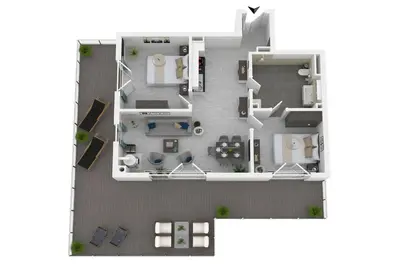 Grundriss der Unterkunft 5 Sterne Ferienwohnung Strandblick