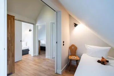 Ein Bett oder Betten in einem Zimmer der Unterkunft Landhaus Born