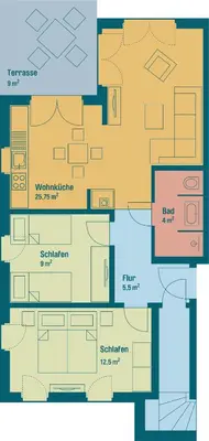 Grundriss der Unterkunft Meer genießen - Fewo Surfside