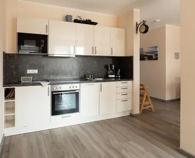 Küche/Küchenzeile in der Unterkunft Strandstraße 16 - Wohnung 1