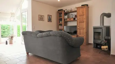 Ein Sitzbereich in der Unterkunft Ferienhaus Vineta