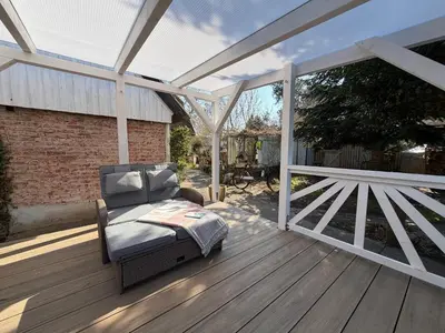 Ein Balkon oder eine Terrasse in der Unterkunft Naturwerk Ostsee