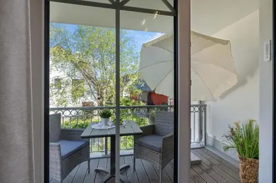 Ein Balkon oder eine Terrasse in der Unterkunft Rosenberg 43 Wg 6 1 Etage