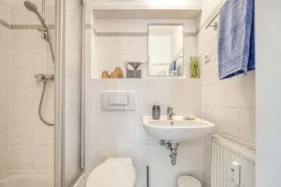 Ein Badezimmer in der Unterkunft Kormoran B6