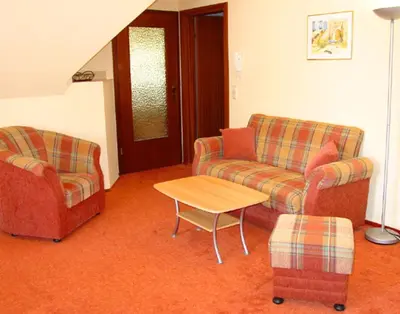 Ein Sitzbereich in der Unterkunft Seechick
