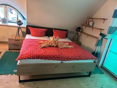 Ein Bett oder Betten in einem Zimmer der Unterkunft Studio Übersee