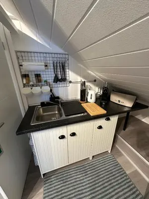 Küche/Küchenzeile in der Unterkunft Villa Blau Wohnung 01Suite