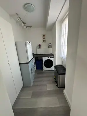 Küche/Küchenzeile in der Unterkunft Villa Blau Wohnung 01Suite