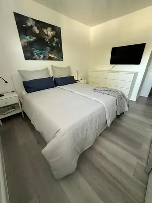 Ein Bett oder Betten in einem Zimmer der Unterkunft Villa Blau Wohnung 02Appartment