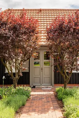 Ein Garten an der Unterkunft Kapitänshaus 