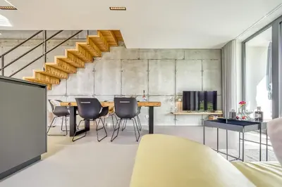 Ein Sitzbereich in der Unterkunft Ferienhaus Peak TWO
