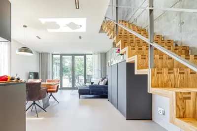 Ein Sitzbereich in der Unterkunft Ferienhaus Peak ONE