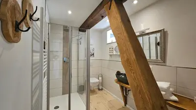 Ein Badezimmer in der Unterkunft Speicherresidenz N 0,1