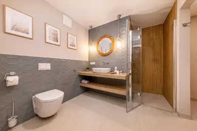 Ein Badezimmer in der Unterkunft Fewo Strandappartements