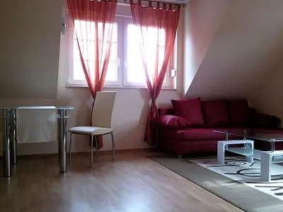 Ein Sitzbereich in der Unterkunft Haus J v Eichendorff