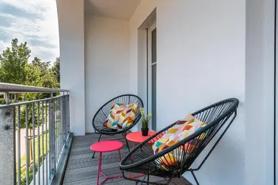 Ein Balkon oder eine Terrasse in der Unterkunft Romy