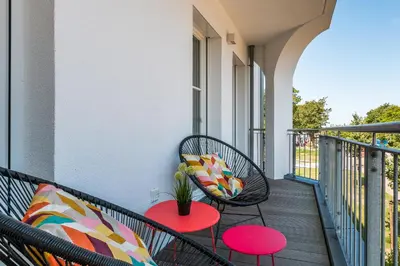 Ein Balkon oder eine Terrasse in der Unterkunft Romy