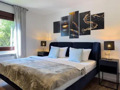 Ein Bett oder Betten in einem Zimmer der Unterkunft Haus am Strand