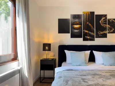 Ein Bett oder Betten in einem Zimmer der Unterkunft Haus am Strand