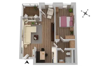 Grundriss der Unterkunft 5-Sterne-Apartment Heymat an der Seebrücke