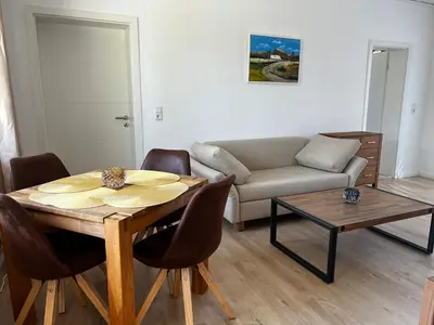 Ein Sitzbereich in der Unterkunft Ferienhaus Maite
