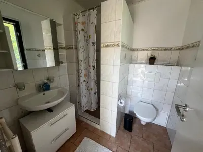 Ein Badezimmer in der Unterkunft Ferienhaus Maite