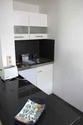 Küche/Küchenzeile in der Unterkunft Seestern