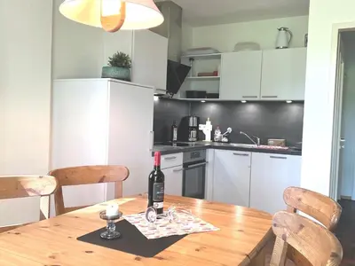 Küche/Küchenzeile in der Unterkunft Resi M3