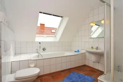 Ein Badezimmer in der Unterkunft buhne 08