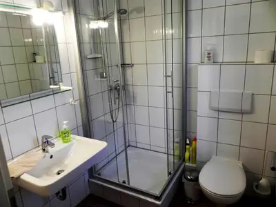 Ein Badezimmer in der Unterkunft buhne 08