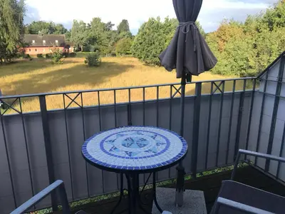Ein Balkon oder eine Terrasse in der Unterkunft Kapitänsdeck