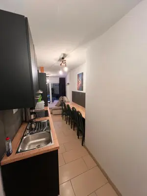 Küche/Küchenzeile in der Unterkunft Zum Wall