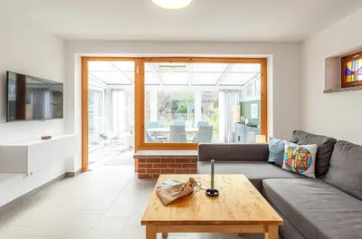 Ein Sitzbereich in der Unterkunft Ferienhaus 