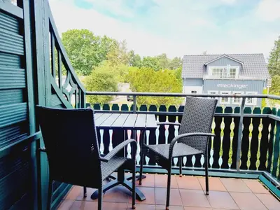 Ein Balkon oder eine Terrasse in der Unterkunft Pension & Wirtshaus ''Tun Eikkoter'' Eichkater