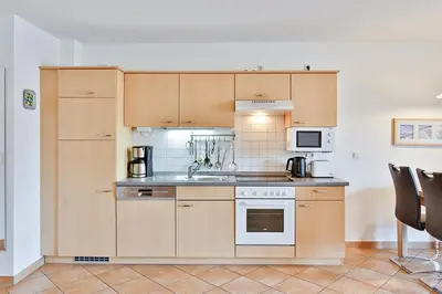 Küche/Küchenzeile in der Unterkunft Ferienwohnung Nr 7
