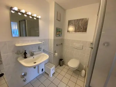 Ein Badezimmer in der Unterkunft 'Hetz mich nicht'