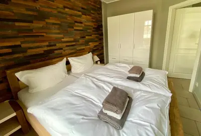 Ein Bett oder Betten in einem Zimmer der Unterkunft Ostsee Wellnessresidenz Wohnung 7 in Zingst