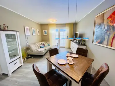 TV/Unterhaltungsangebot in der Unterkunft Ostsee Wellnessresidenz Wohnung 10 in Zingst