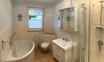 Ein Badezimmer in der Unterkunft Sonnendeck