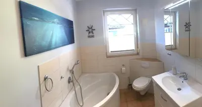 Ein Badezimmer in der Unterkunft Sonnendeck