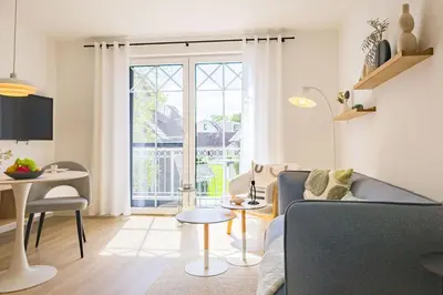 Ein Sitzbereich in der Unterkunft Küstenkajüte Whg 5
