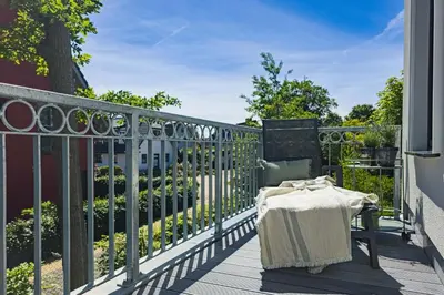 Ein Balkon oder eine Terrasse in der Unterkunft Küstenkajüte Whg 5