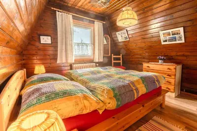 Ein Bett oder Betten in einem Zimmer der Unterkunft Am Bodden Krapp´s - Boddenidyll