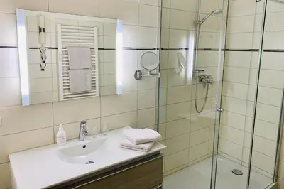 Ein Badezimmer in der Unterkunft Feriendomizil Prerow