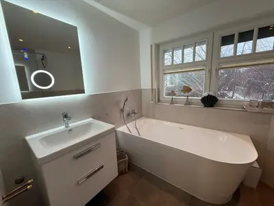 Ein Badezimmer in der Unterkunft Villa Strandleben